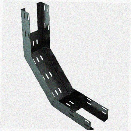 Лоток перфорированный КП 500х65-90 УТ1,5 для поворота трассы вверх на 90, горячее цинкование, S1,5