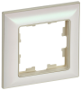 BRITE Рамка 1-мест. РУ-1-Бр беж./жемч. IEK