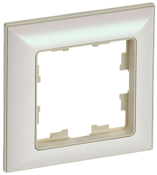 BRITE Рамка 1-мест. РУ-1-Бр беж./жемч. IEK