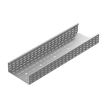 Промышленный лоток кабельный перфорированный 300х110х3000, толщ. 2,0 мм, Сендзимир цинк Ostec