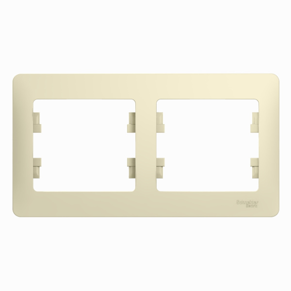 GLOSSA  Рамка горизонтальная 2-м . бежевый IP20 Schneider Electric
