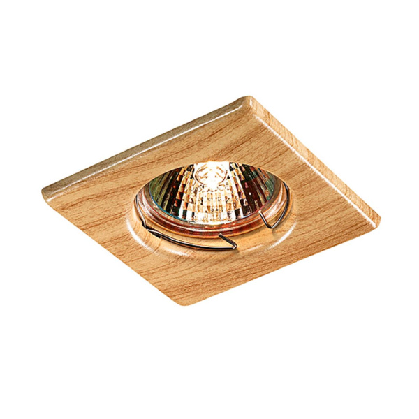 Встр.НП св-к IP20 GX5.3 50W 12V WOOD светлое дерево NOVOTECH