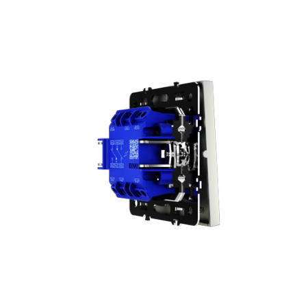 Проходной переключатель встраиваемый Voltum S70 двухклавишный 10А, (сталь)