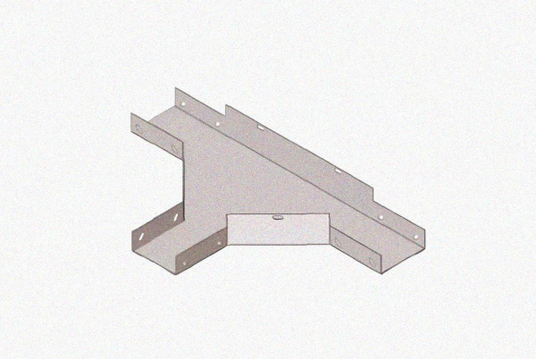 Лоток тройниковый глухой ОТГ 400х80 УХЛ1, оцинкованный лист S1,5