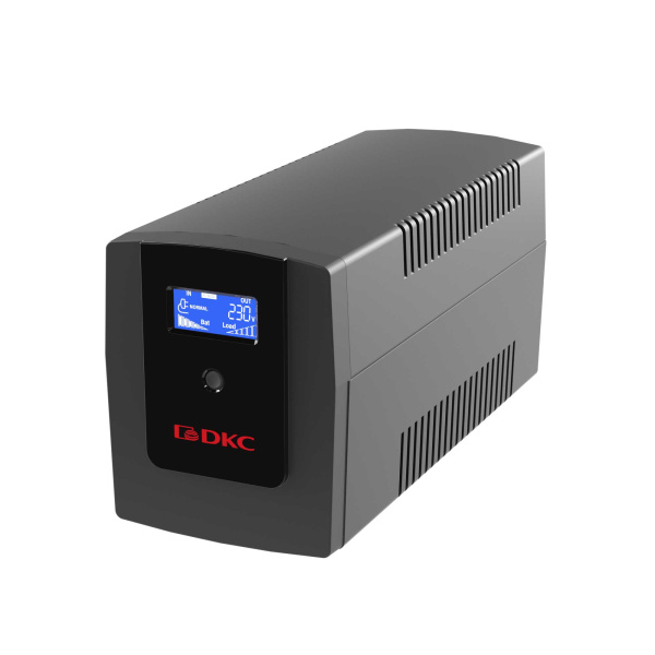 Линейно-интерактивный ИБП ДКС серии Info LCD, 1500 ВА/900 Вт, 1/1, 4xIEC C13, USB + RJ45, LCD, 2x8Aч DKC