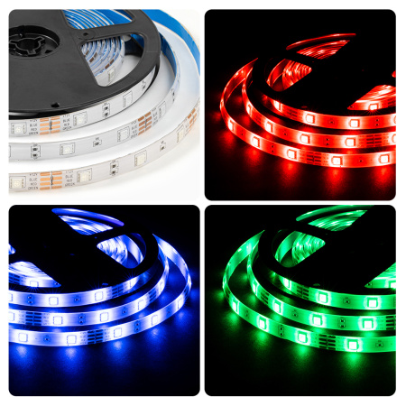 LSE-284 Светодиодная лента 12В, 7,2Вт/м, RGB, smd5050, 30д/м, IP65, ширина подложки 10мм, 5м OGM