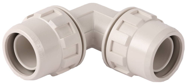 Соединитель "ШиреФит" угловой 90° "штуцер с гайкой - штуцер с гайкой", 16мм ЗУБР