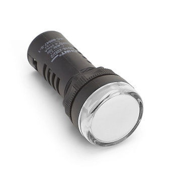 Индикатор ND16-22D/2C белый, встр. резистор, IP65 АС/DC24В (R) CHINT
