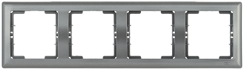 Рамка 4-местная горизонтальная РГ-4-БА BOLERO антрацит IEK