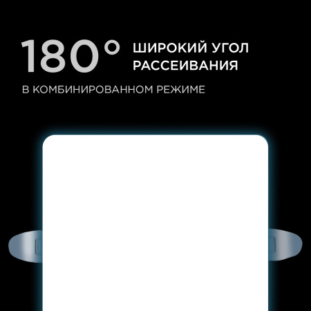 06-117 Панель светодиодная встраиваемая безрамочная FLP, 16Вт (12Вт+4Вт), 230В/50Гц, 1360лм, 6500К, IP20, 120х120х21мм, квадрат, 3 режима свечения, ре