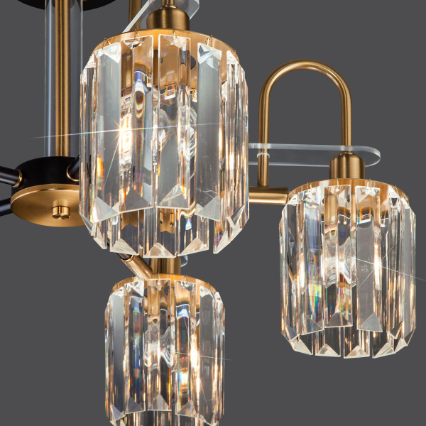 Потолочная люстра в стиле лофт 5*E14 60Вт античная бронза, черный IP20 Tenia (70090/5 черный) Eurosvet