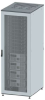 Напольный 19" IT-корпус ДКС серии CQE 42U 600х2000х600, двери перфорированная+перфорированная, панели для крыши, кабельный ввод,RAL7011/7035 DKC