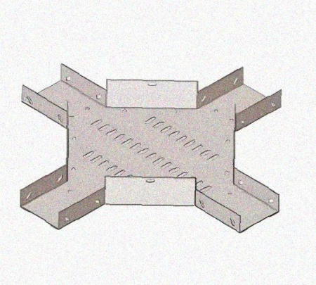 Лоток крестообразный перфорированный КМ 400х150 У3, окрашенный, S1,0