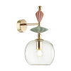 Бра E14 1*40W BIZET золото/разноцветн./керамика/стекло B ODEON LIGHT