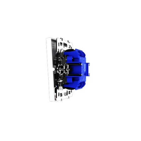 Проходной переключатель встраиваемый Voltum S70 двухклавишный с подсветкой 10А, (белый матовый)