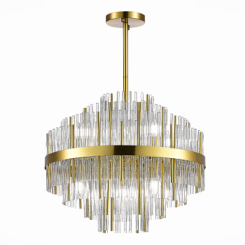 Люстра подвесная Латунь/Прозрачный E14 9*60Вт SL1634.303.09 ST LUCE