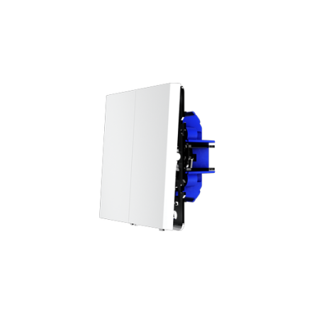 Выключатель встраиваемый Voltum S70 двухклавишный 10А, (белый матовый)