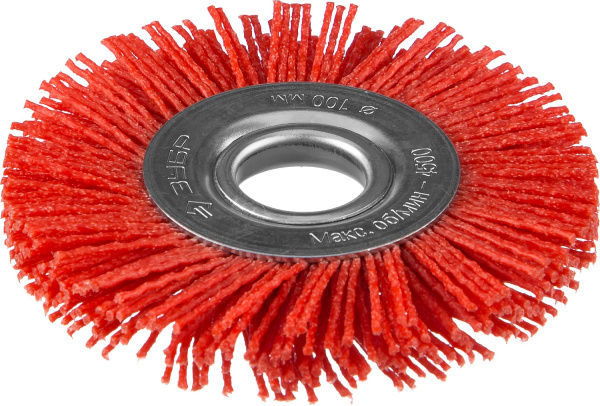 Профессионал. Щетка дисковая для УШМ, нейлоновая проволока с абразивным покрытием, 100х22мм ЗУБР