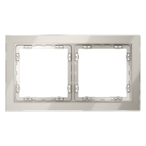 Рамка стеклянная Voltum S70 на 2 поста, (кашемир, стекло)