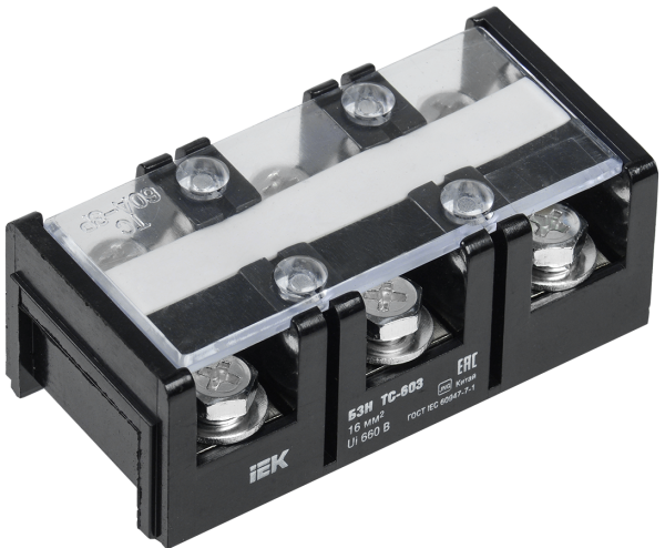 Блок зажимов наборный БЗН TC-4004 200мм2 400A 4 пары IEK