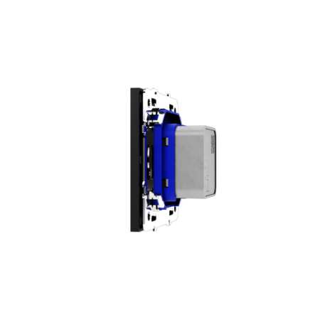 Розетка телевизионная встраиваемая Voltum S70 оконечная TV+SAT, (графит)