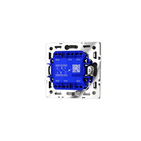 Проходной переключатель встраиваемый Voltum S70 двухклавишный с подсветкой 10А, (кашемир)