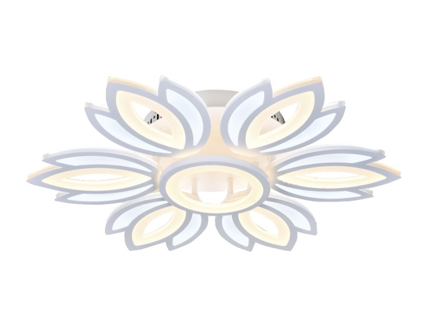 Потолочный светодиодный светильник без пульта FA456/6+1 WH белый 132W 3000K/6400K D640*110 (Без ПДУ) Ambrella Light