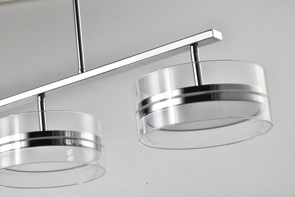 Люстра DONUT ZRS.1802.04 48Вт регулируется от 3000K до 6000K IP20 Гальванический Хром Zortes