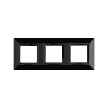 Рамка из металла, "Avanti", черная, 3 поста (6 мод.) DKC