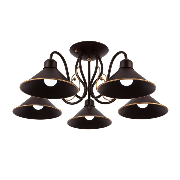 Люстра потолочная Темно-коричневый/Черный E27 5*60Вт SLE120402-05 EVOLUCE