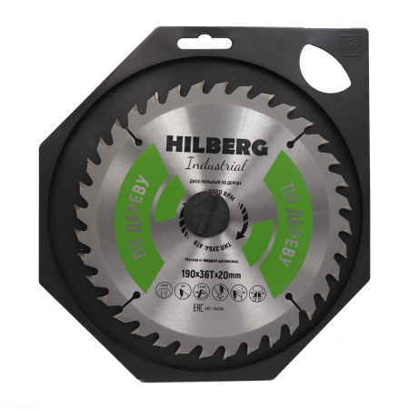 Диск пильный Industrial Дерево 190*20*36Т HW195 Hilberg