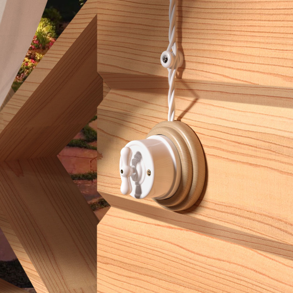 Ретро кабель витой 3х1,5 (белый) 20 м Werkel