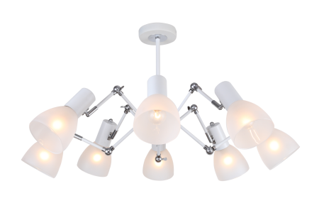 Люстра 8*E14 40Вт Белый и Хром IP20 Avery FR5080PL-08W Freya