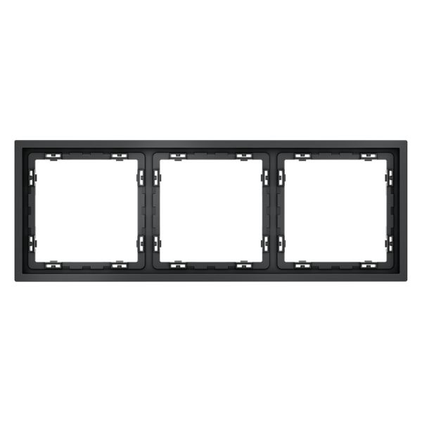 Рамка пластиковая Voltum S70 на 3 поста, (графит)