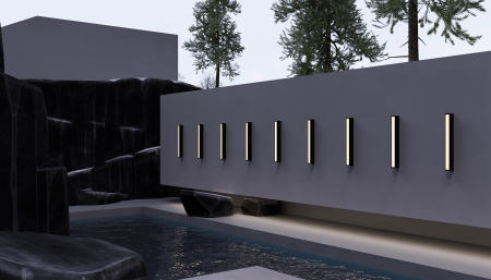 Настенный светильник (бра) 20Вт 3000К Черный IP65 Corte O571WL-L20B3K Outdoor Maytoni