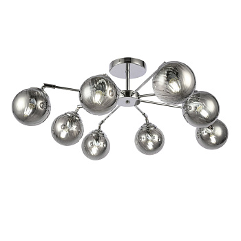 Люстра потолочная Хром/Дымчатый E14 8*40Вт SLE102202-08 EVOLUCE