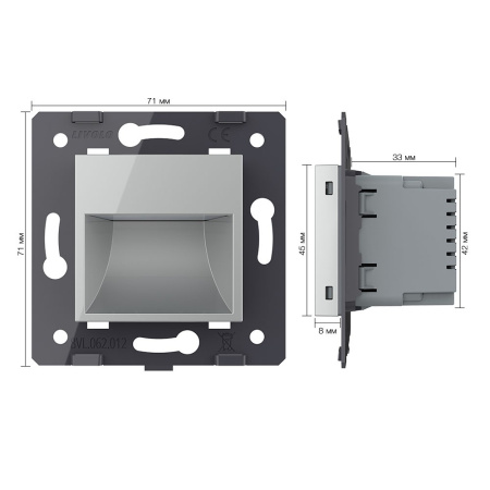 Подсветка лестницы, пола, цвет серый (механизм) Livolo