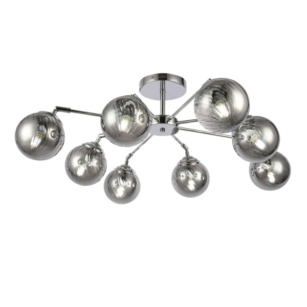 Люстра потолочная Хром/Дымчатый E14 8*40Вт SLE102202-08 EVOLUCE