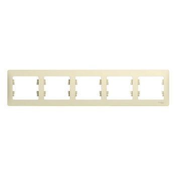 GLOSSA  Рамка горизонтальная 5-м . бежевый IP20 Schneider Electric