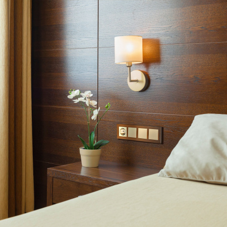 Выключатель одноклавишный (шампань) СУ IP20 Werkel