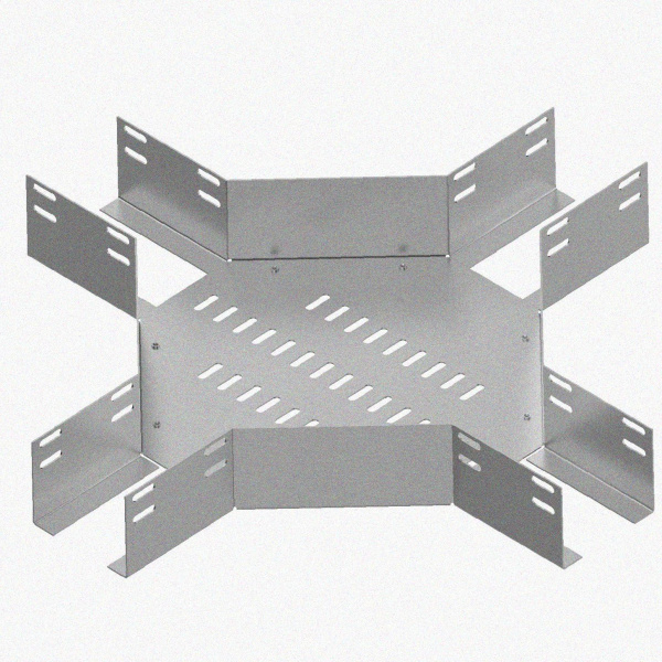 Лоток крестообразный перфорированный КМ 200х100 УТ1,5, оцинкованный лист S1,5