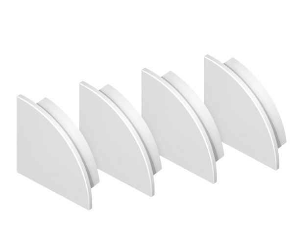 Заглушка GP8460 WH белый 15.7*15.7 для углового круглого алюминиевого профиля GP2100 (комплект 4шт) Ambrella Light