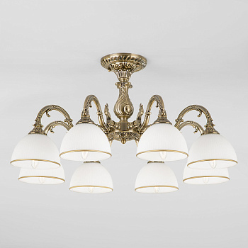 Потолочная люстра 8*E27 60Вт античная бронза IP20 Caldera (60106/8 античная бронза) Eurosvet