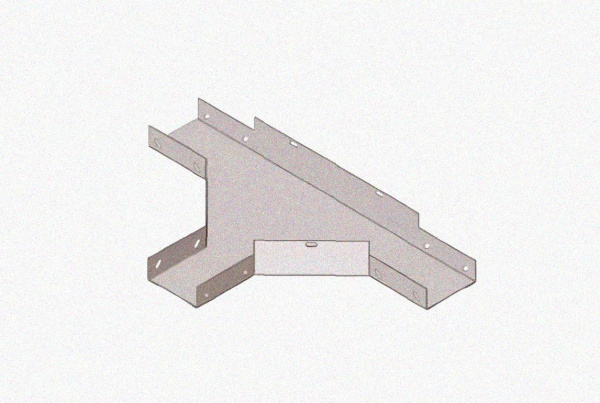 Лоток тройниковый замковый глухой ОТЗГ 150х100 У3, окрашенный, S1,5