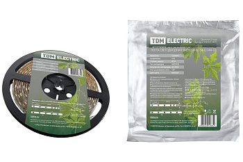 Лента светодиодная SMD5050-60-54-12-144-GR 60LED/м, IP54, 12В, 14,4Вт, зеленый, TDM Лента светодиодная SMD5050-60-54-12-144-GR 60LED/м, IP54, 12В, 14,4Вт, зеленый, TDM