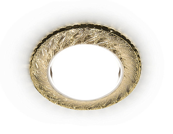 Встраиваемый точечный светильник со светодиодной лентой G303 CL/WW хром/прозрачный GX53+3W(LED WARM) Ambrella Light