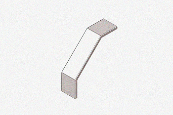 Крышка лотка замкового КЛСЗ 400х60-90 УТ1,5 для поворота трассы вниз на 90,горячее цинкование, S1,5