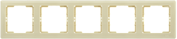 Рамка 5-местная горизонтальная РГ-5-БК BOLERO кремовый IEK