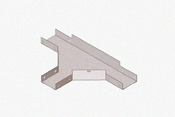 Лоток тройниковый замковый глухой ОТЗГ 150х100 УТ1,5, оцинкованный лист, S1,0