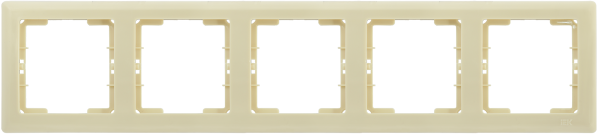 Рамка 5-местная горизонтальная РГ-5-БК BOLERO кремовый IEK